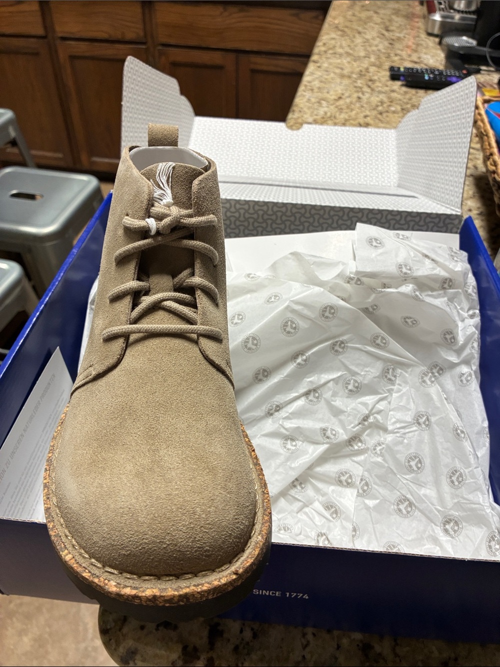 Birkenstock Taupe Suede Lace-Up Ankle Boots
